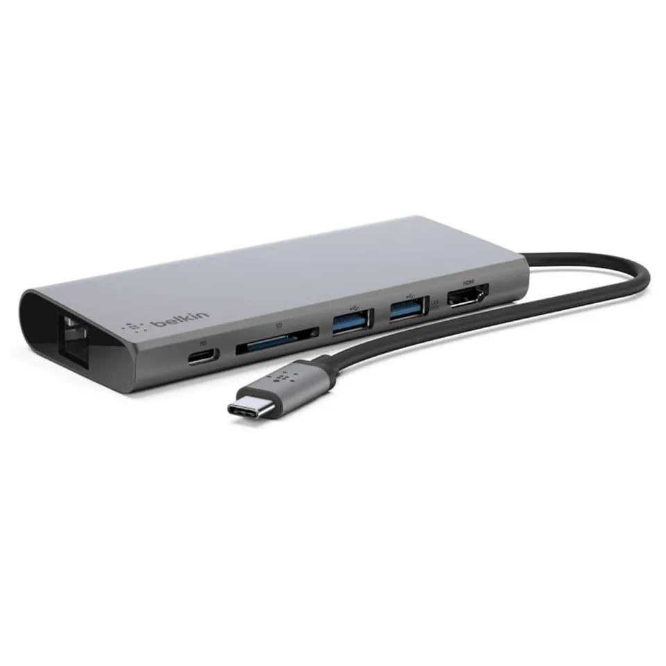 belkin-hub-multimediale-usb-c-con-cavo-usb-c-integrato-hdmi-4k-30hz-2-usb-a-giga image 1