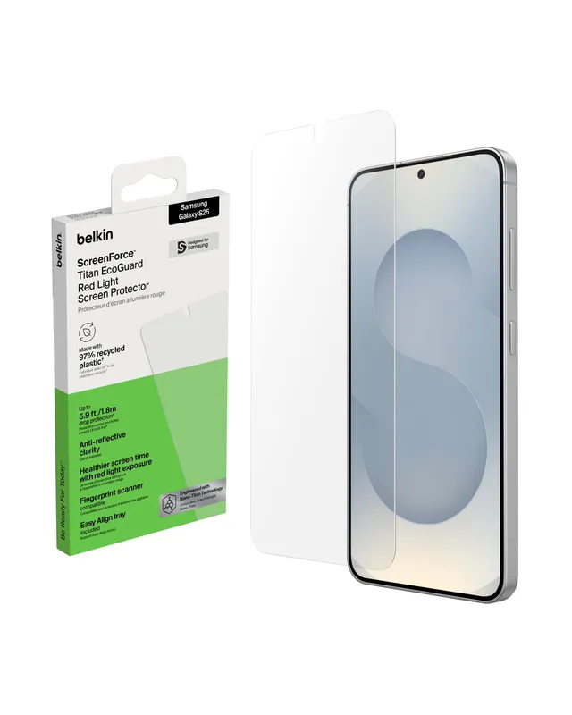belkin-screenforce-titan-ecoguard-pellicola-protettiva-a-luce-rossa-rpet-per-sam image 1