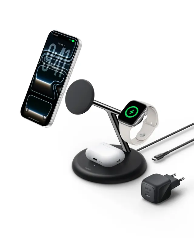 belkin-ultracharge-stazione-di-ricarica-wireless-3-in-1-qi2-2-25-w-usb-c-magneti image 1
