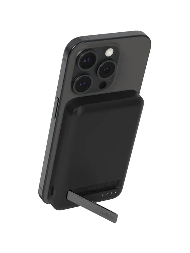 belkin-boostcharge-pro-power-bank-magnetica-5000mah-qi2-con-supporto-integrato-c image 1