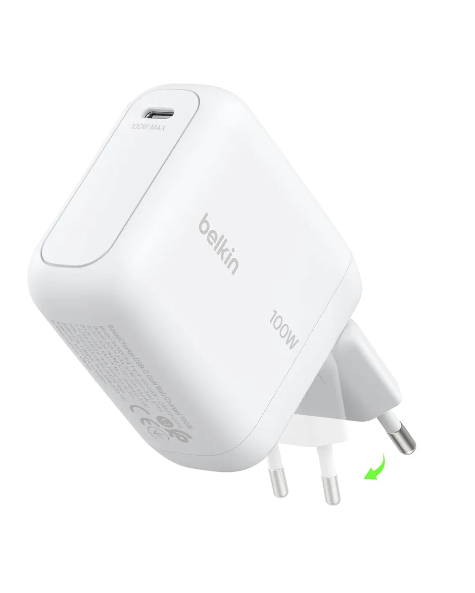 belkin-boostcharge-caricatore-usb-c-gan-100-w-caricatore-compatto-da-viaggio-con-2 image 1