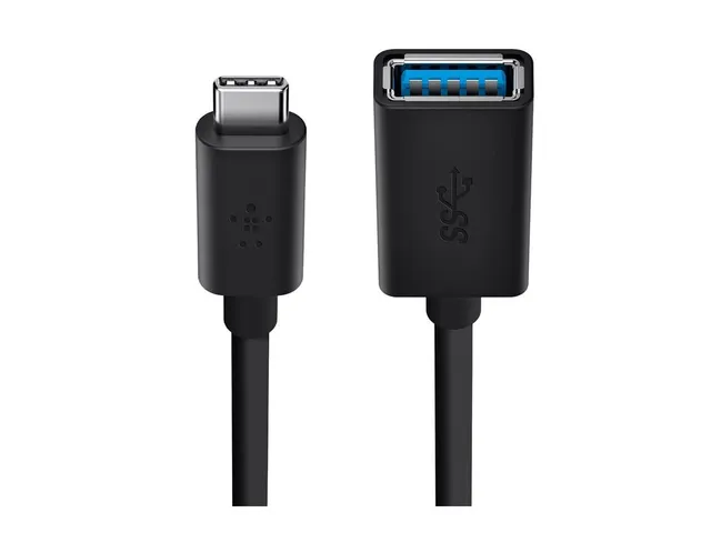 belkin-f2cu036btblk-adattatore-usb-3-0-da-usb-c-a-usb-a-5-gbps-ricarica-1-5-a-ne image 1