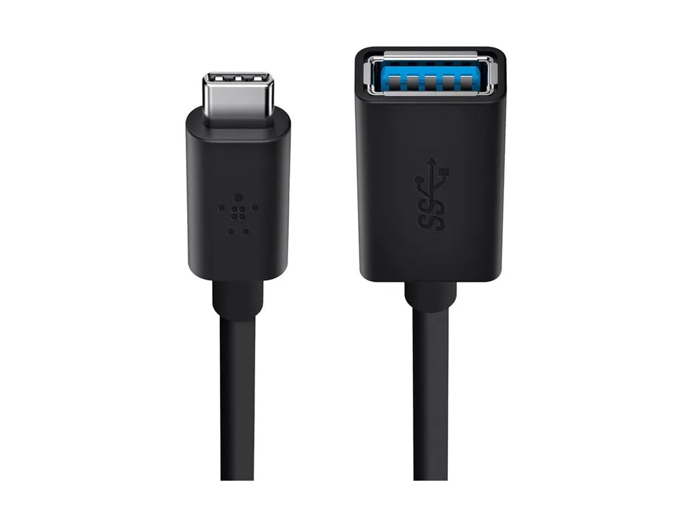 belkin-f2cu036btblk-adattatore-usb-3-0-da-usb-c-a-usb-a-5-gbps-ricarica-1-5-a-ne image 1