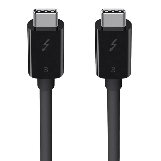 belkin-f2cd084bt0-5mbk-cavo-thunderbolt-3-usb-c-a-usb-c-100-w-40-gbps-0-5-m-nero image 1