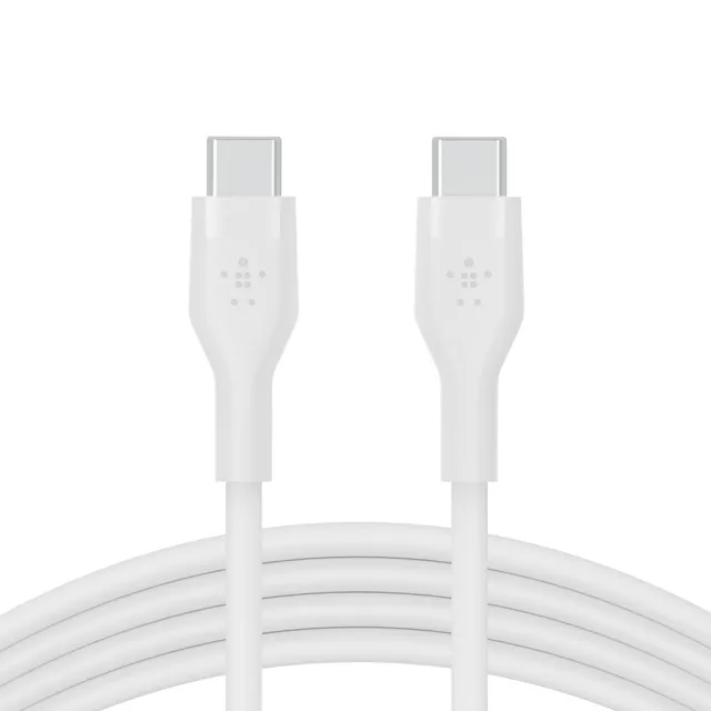 belkin-flex-cavo-usb-c-usb-c-in-silicone-ricarica-rapida-fino-a-60-w-2-m-bianco image 1