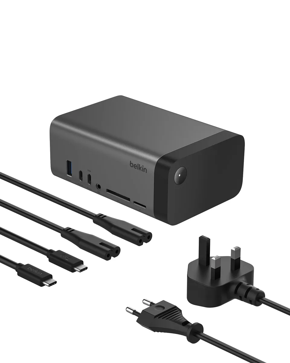belkin-dock-11-in-1-gan-usb-c-pro-150-w-docking-station-multiporta-con-3-display image 1