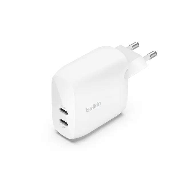 belkin-boostcharge-caricabatteria-doppio-usb-c-da-muro-60-w-pps-2-porte-pd-30-w- image 1
