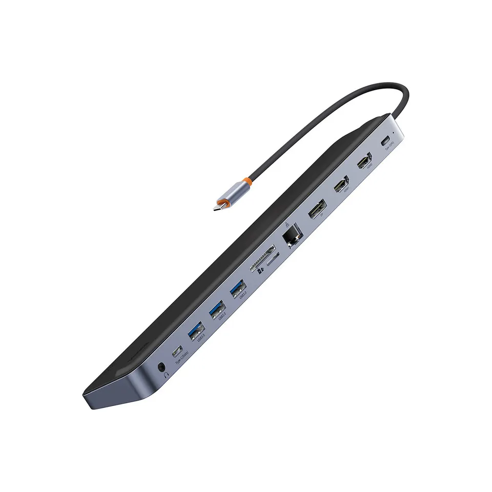 baseus-12-in-1-laptop-usb-c-hub-dock-con-triple-display-pd-100w-e-12-porte-per-n image 1
