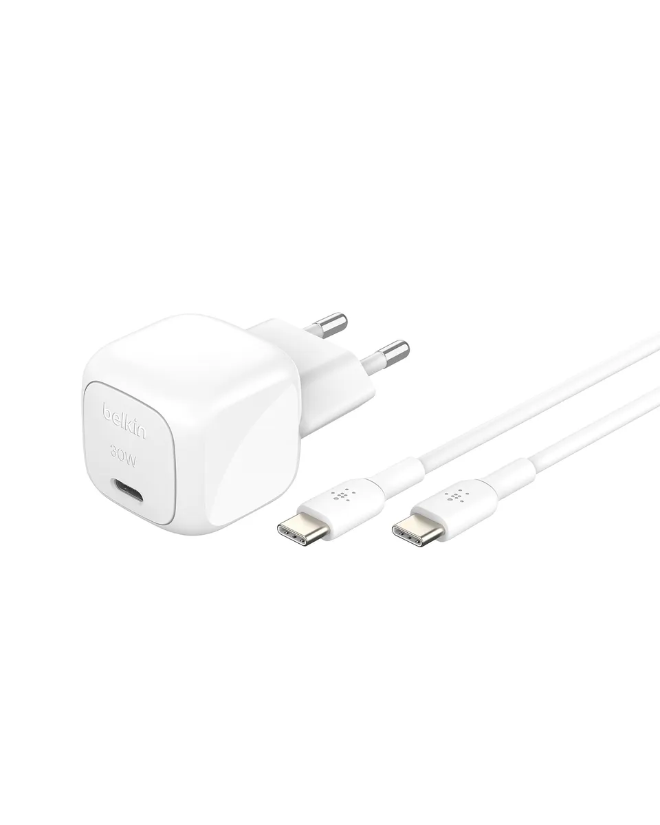 belkin-boostcharge-caricatore-da-muro-usb-c-30w-power-delivery-con-cavo-usb-c-a- image 1