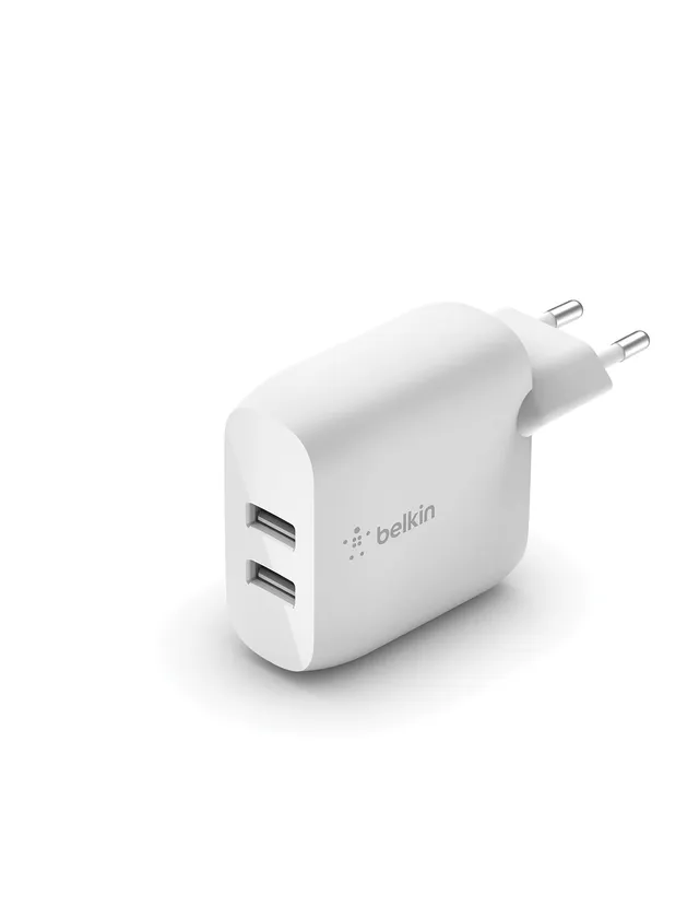 belkin-boost-charge-doppio-caricabatteria-da-parete-usb-a-24-w-2-porte-da-12-w-b image 1