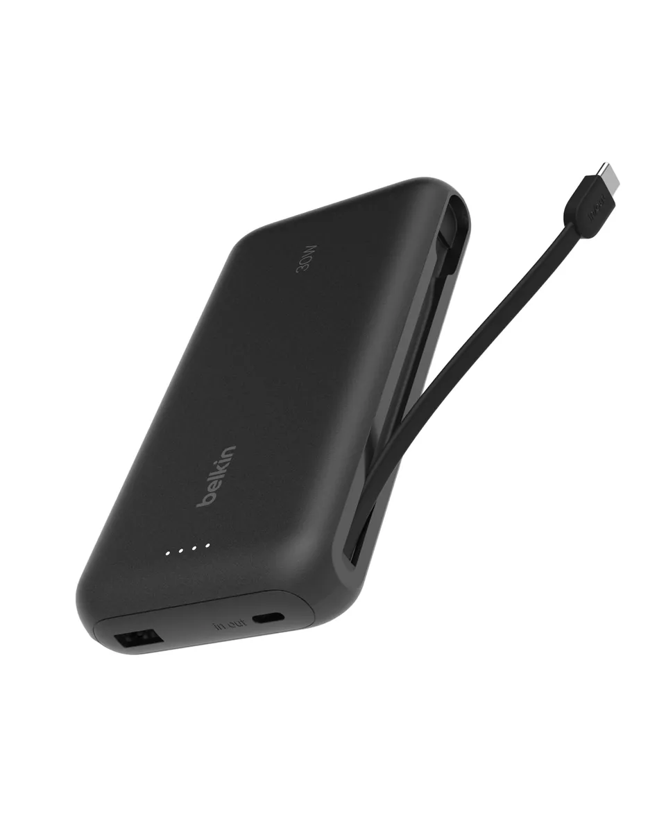 belkin-boostcharge-power-bank-20-000-mah-pd-30-w-con-cavo-usb-c-integrato-nero image 1