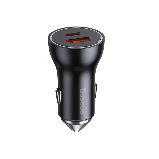 baseus-caricatore-auto-usb-a-usb-c-60w-con-distribuzione-intelligente-della-pote image 1