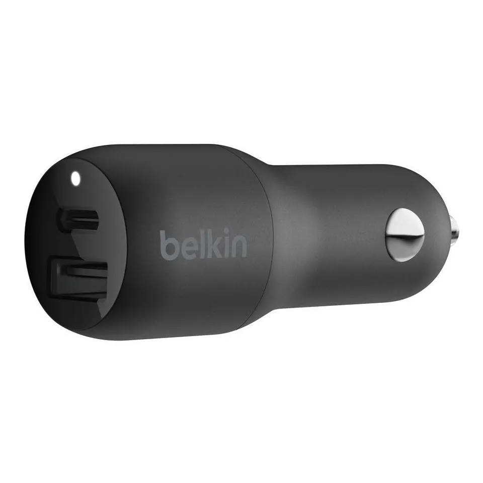 belkin-boostcharge-caricabatteria-da-auto-usb-c-30-w-con-porta-usb-a-ricarica-ra image 1
