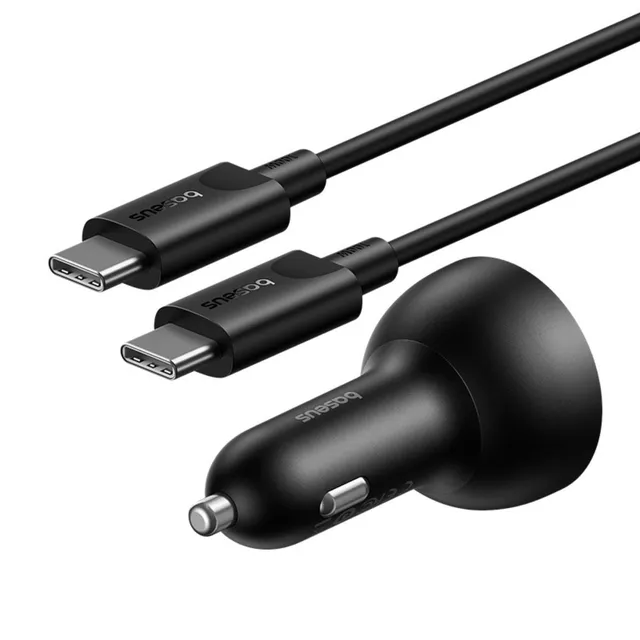 baseus-multi-port-fast-charge-caricatore-auto-c-c-u-152-5w-set-con-luce-rgb image 1