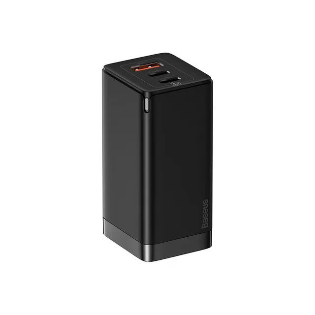 baseus-gan2-fast-charger-65w-a-3-porte-caricatore-da-muro-gan-con-2-usb-c-e-usb- image 1