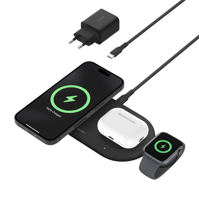 belkin-boostcharge-pro-tappetino-di-ricarica-wireless-3-in-1-qi2-magnetico-15-w- image 1