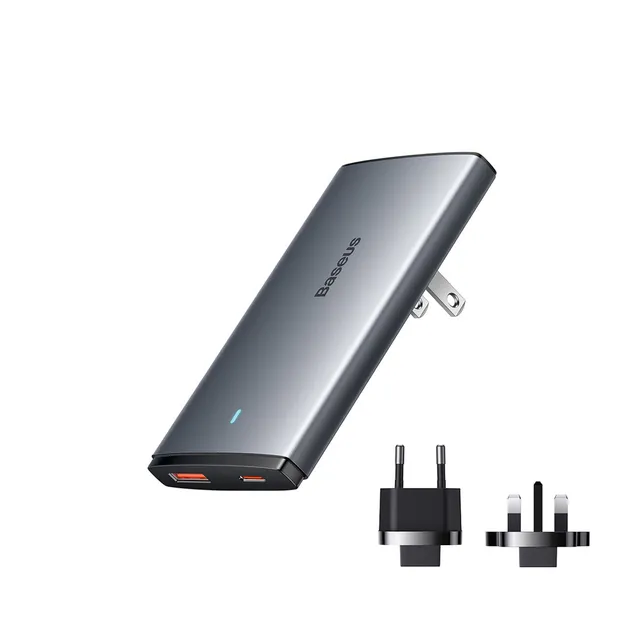 baseus-gan5-pro-usb-c-travel-adapter-65w-adattatore-da-viaggio-con-spine-us-uk-e image 1