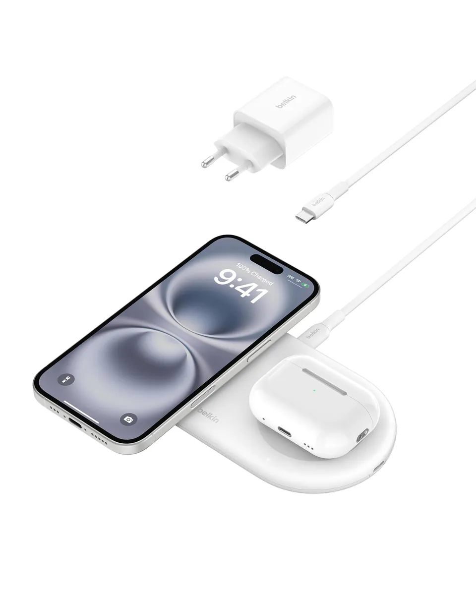 belkin-boostcharge-pro-tappetino-di-ricarica-wireless-2-in-1-qi2-15w-magsafe-per image 1