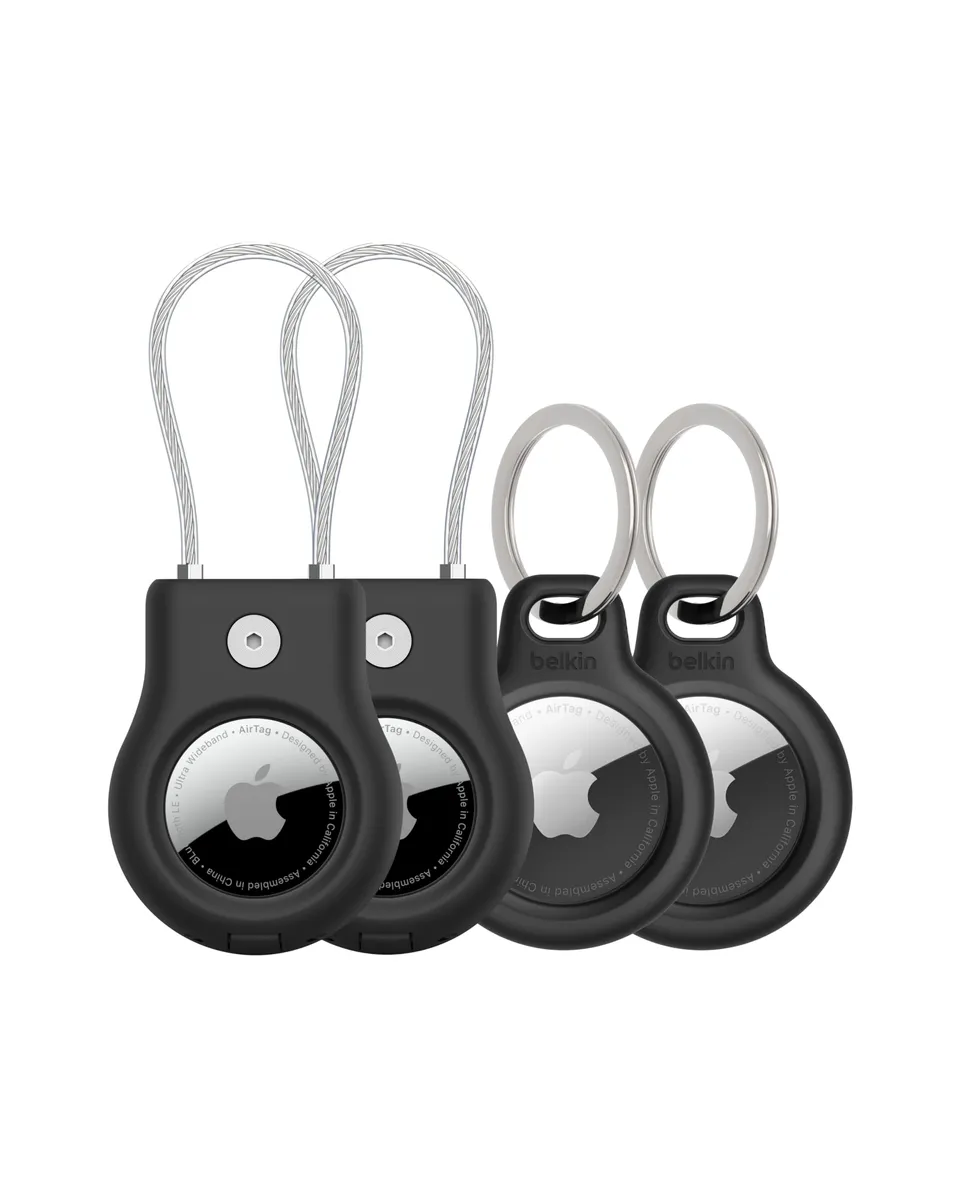 belkin-airtag-secure-holder-con-portachiavi-cavo-metallico-custodia-antigraffio- image 1
