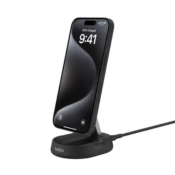 belkin-boostcharge-pro-supporto-di-ricarica-wireless-magnetico-qi2-15w-convertib image 1