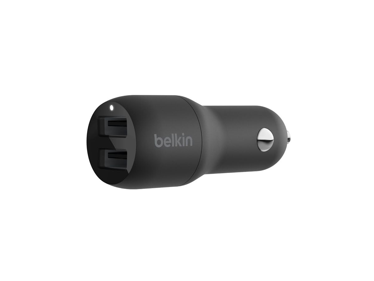 belkin-boost-charge-caricabatteria-da-auto-usb-doppio-24-w-2-porte-usb-a-con-led image 1