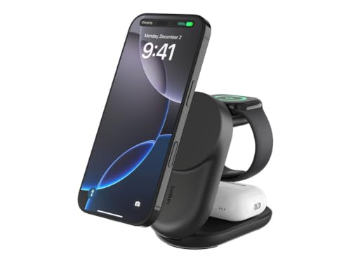 belkin-ultracharge-caricatore-wireless-3-in-1-qi2-25w-magnetico-nero-per-smartph image 2