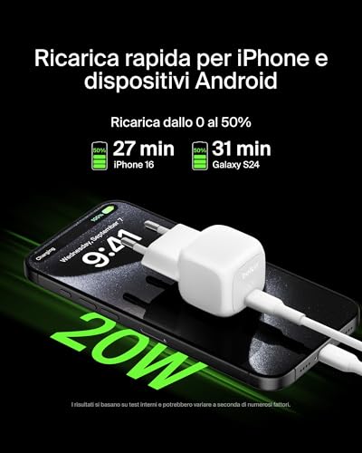 belkin-boostcharge-20w-caricatore-usb-c-a-cubo-alimentatore-rapido-per-iphone-17 image 7