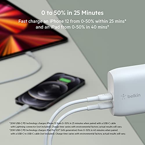 belkin-caricabatteria-da-parete-usb-c-pd-40-w-dual-porta-usb-c-2x20-w-ricarica-r image 8
