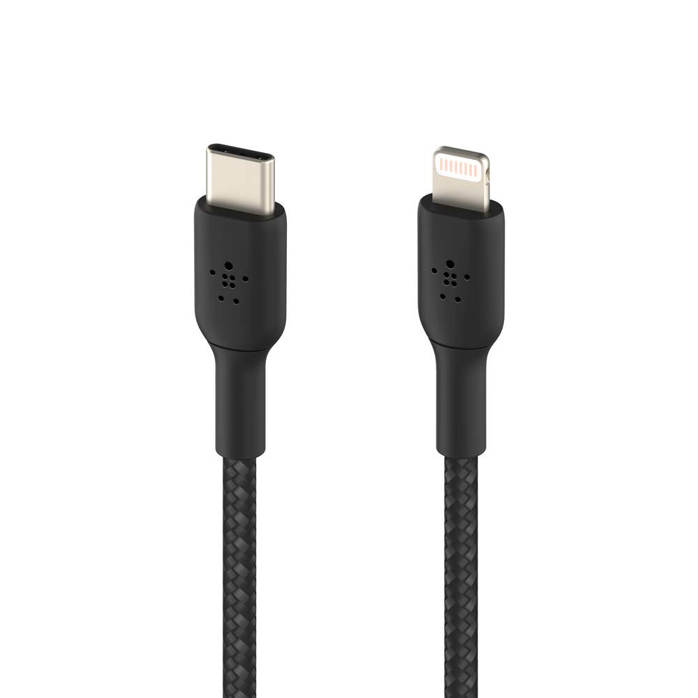 belkin-boost-charge-cavo-intrecciato-usb-c-a-lightning-3-m-nero-certificato-mfi- image 2