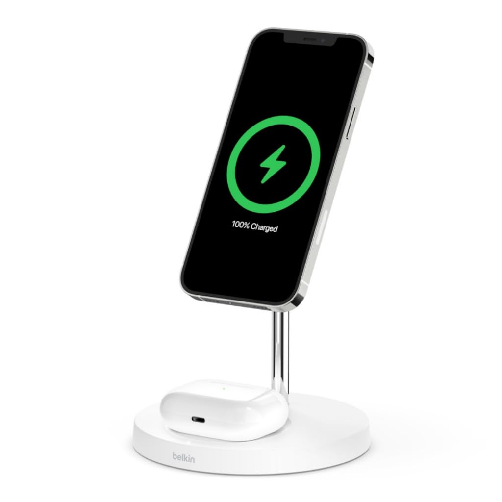 belkin-caricabatteria-wireless-2-in-1-con-magsafe-ricarica-rapida-15-w-per-iphon image 2