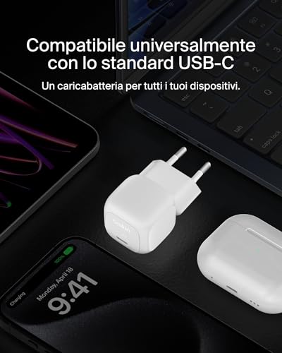 belkin-boostcharge-20w-caricatore-usb-c-a-cubo-alimentatore-rapido-per-iphone-17 image 8