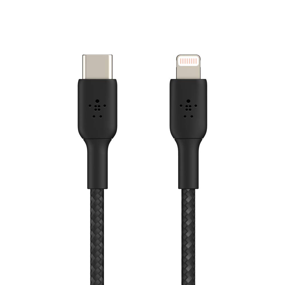 belkin-boost-charge-cavo-intrecciato-usb-c-a-lightning-3-m-nero-certificato-mfi- image 1