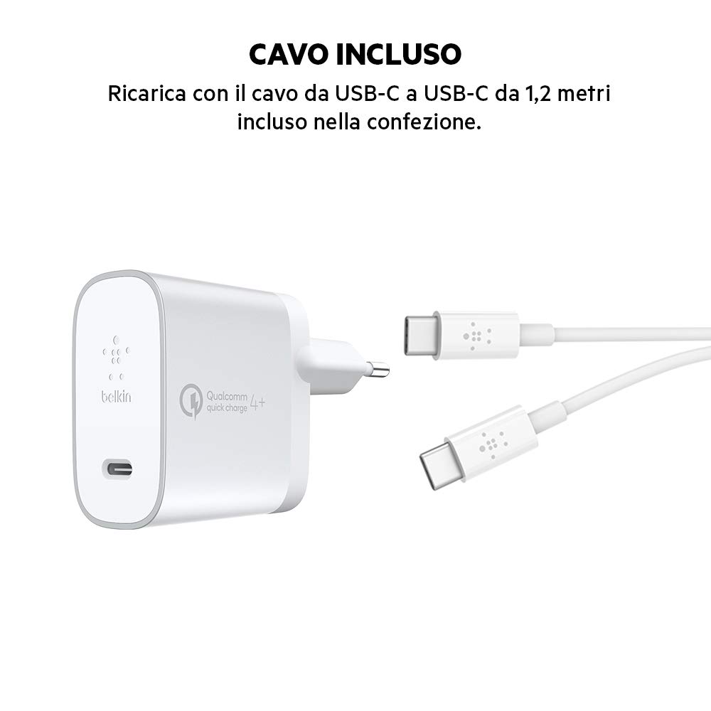 belkin-boost-charge-caricatore-da-casa-27w-con-quick-charge-4-e-cavo-usb-c-a-usb image 3