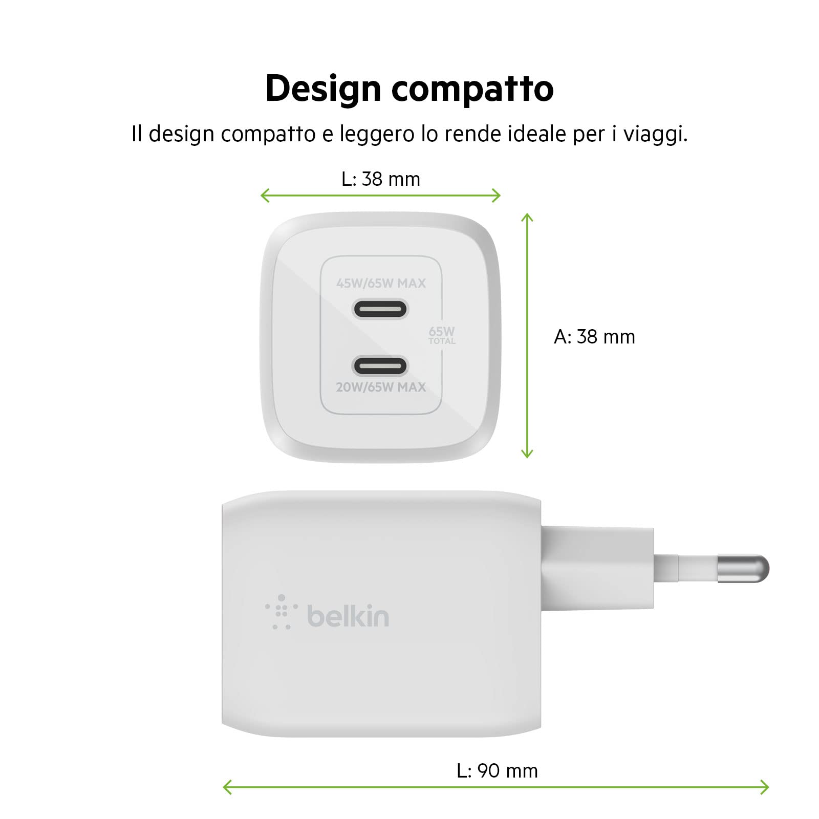 belkin-dual-usb-c-wall-charger-65-w-gan-ricarica-rapida-pd-3-0-a-2-porte-per-iph image 5