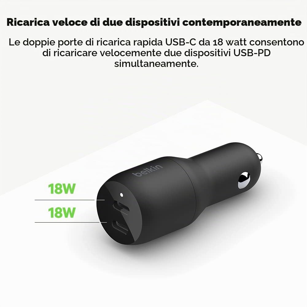 belkin-caricabatteria-da-auto-usb-c-pd-36-w-doppia-porta-usb-c-power-delivery-18 image 4