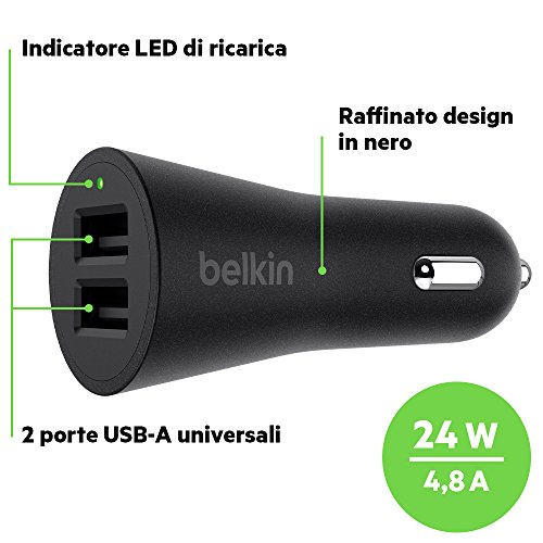 belkin-boost-up-24-w-caricabatteria-da-auto-usb-a-a-2-porte-da-2-4-a-nero image 7