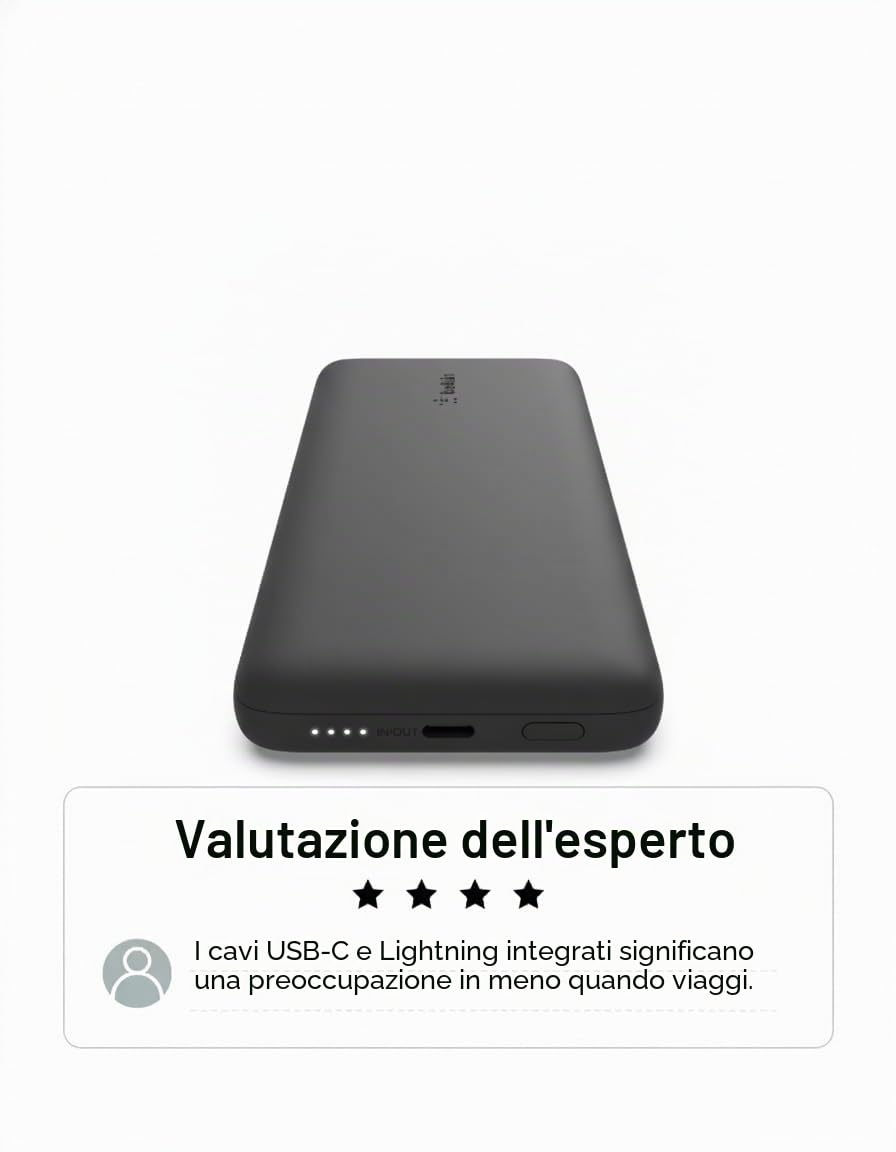 belkin-boostcharge-plus-batteria-esterna-portatile-10-000-mah-con-cavi-lightning image 5