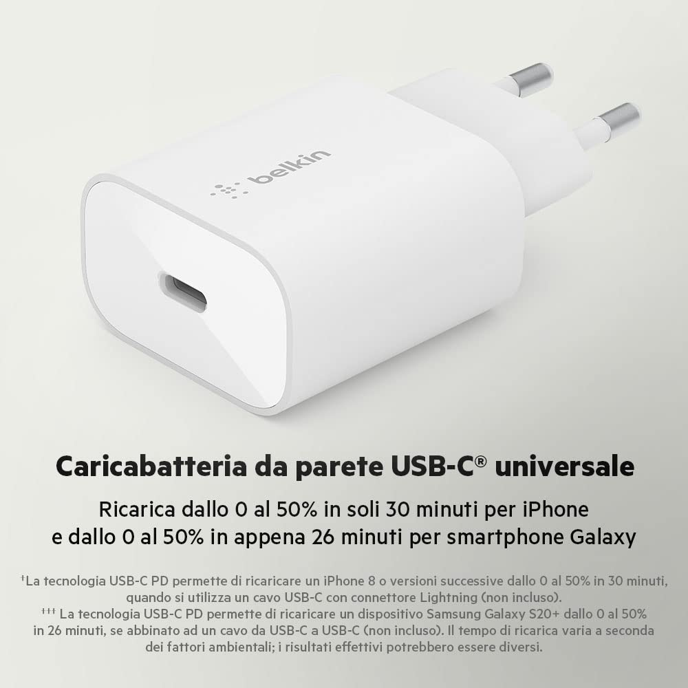 belkin-boostcharge-25-w-caricabatteria-da-parete-usb-c-pps-power-delivery-dinami image 2
