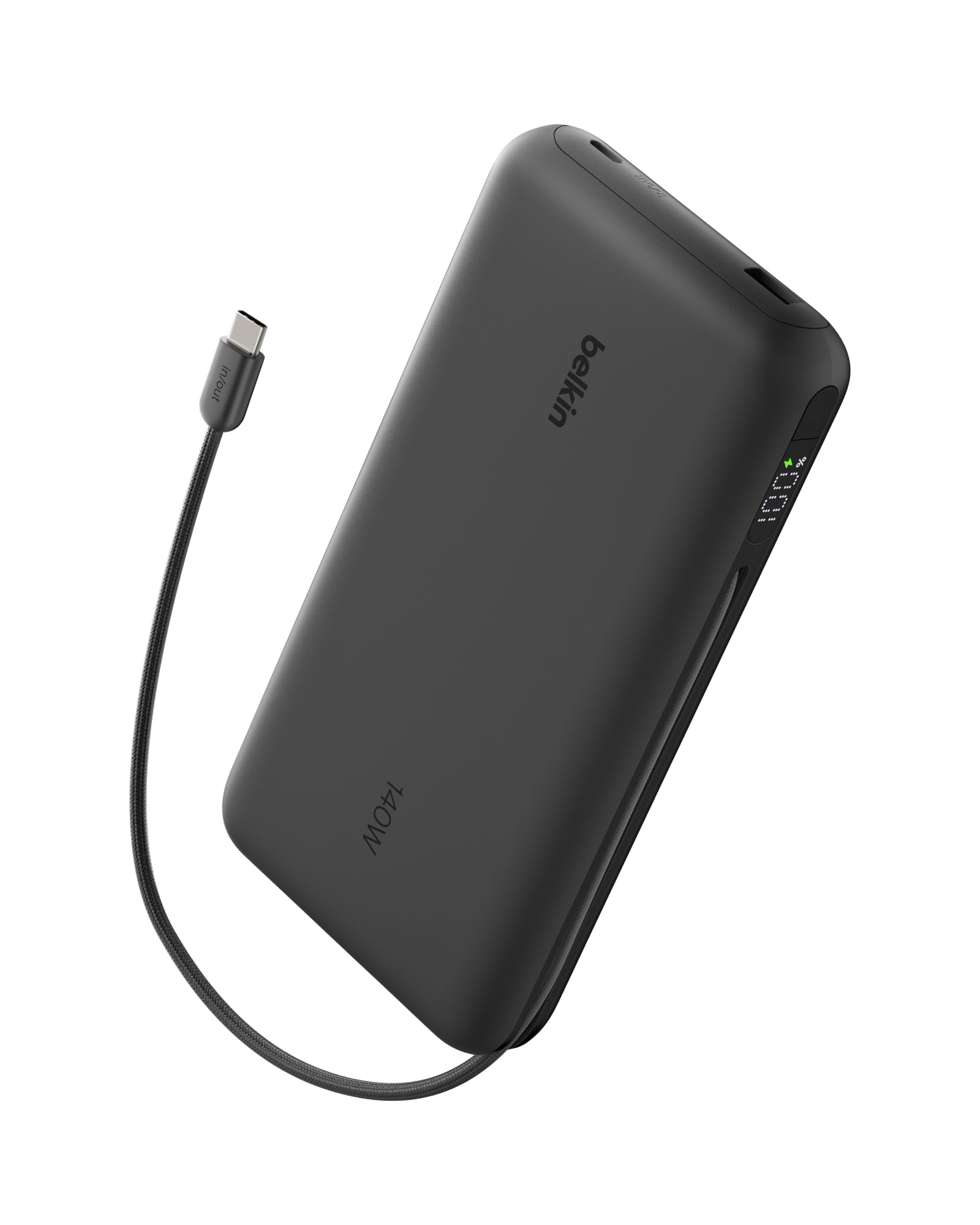 belkin-ultracharge-pro-power-bank-25000-mah-con-cavo-usb-c-integrato-usb-pd-158w image 1