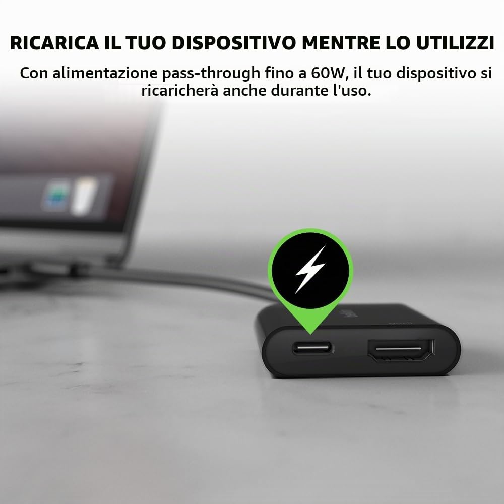 belkin-adattatore-usb-c-a-hdmi-con-ricarica-pass-through-60w-video-uhd-4k-plug-a image 3