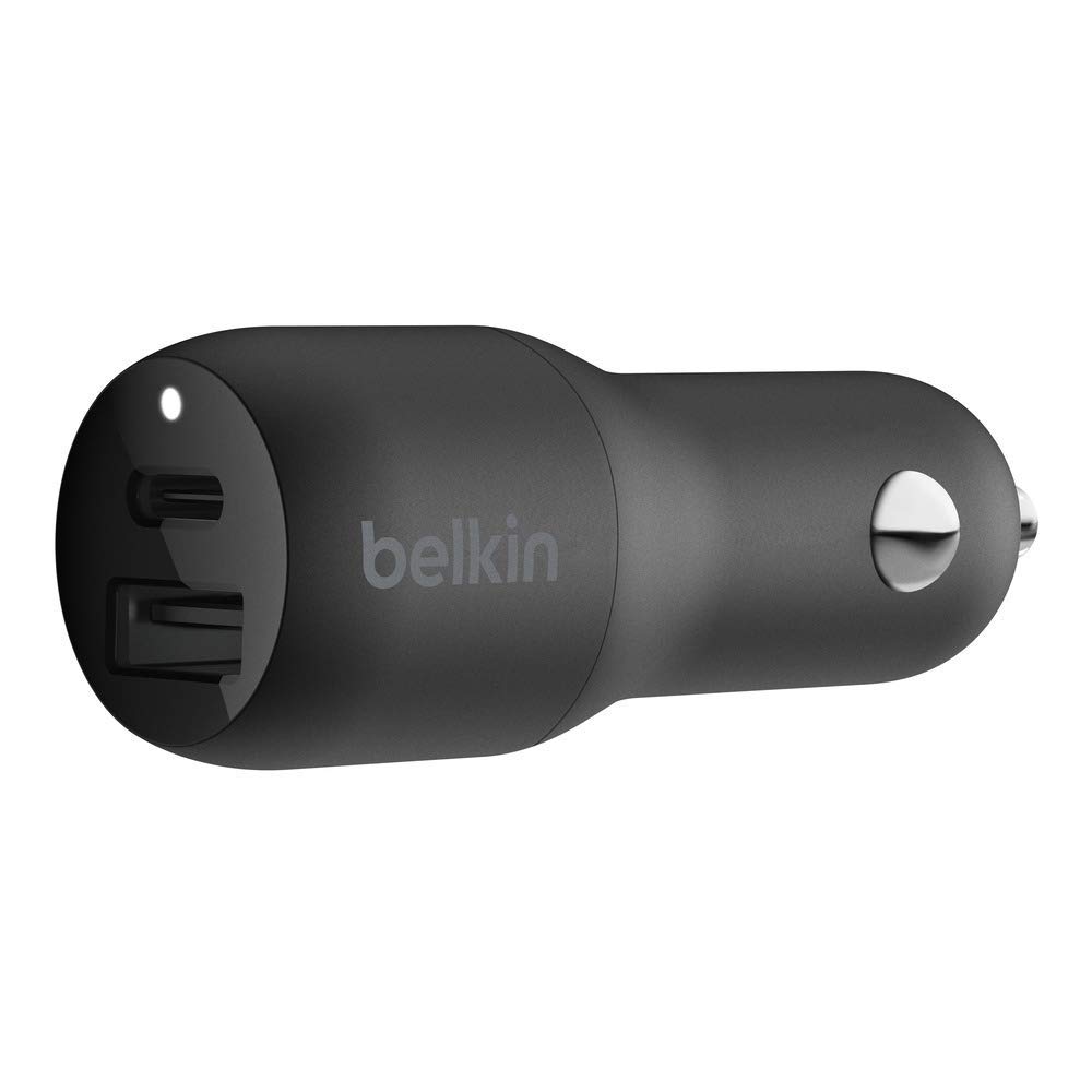 belkin-boostcharge-caricabatteria-da-auto-usb-c-30-w-con-porta-usb-a-ricarica-ra image 1