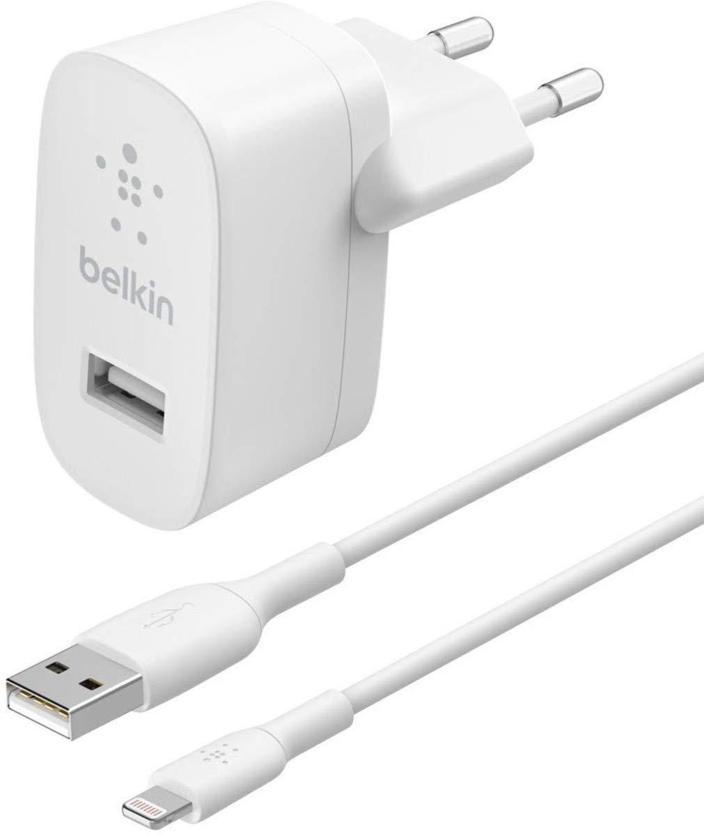 belkin-boostcharge-caricabatterie-da-parete-usb-a-12-w-con-cavo-lightning-1-m-ri image 1