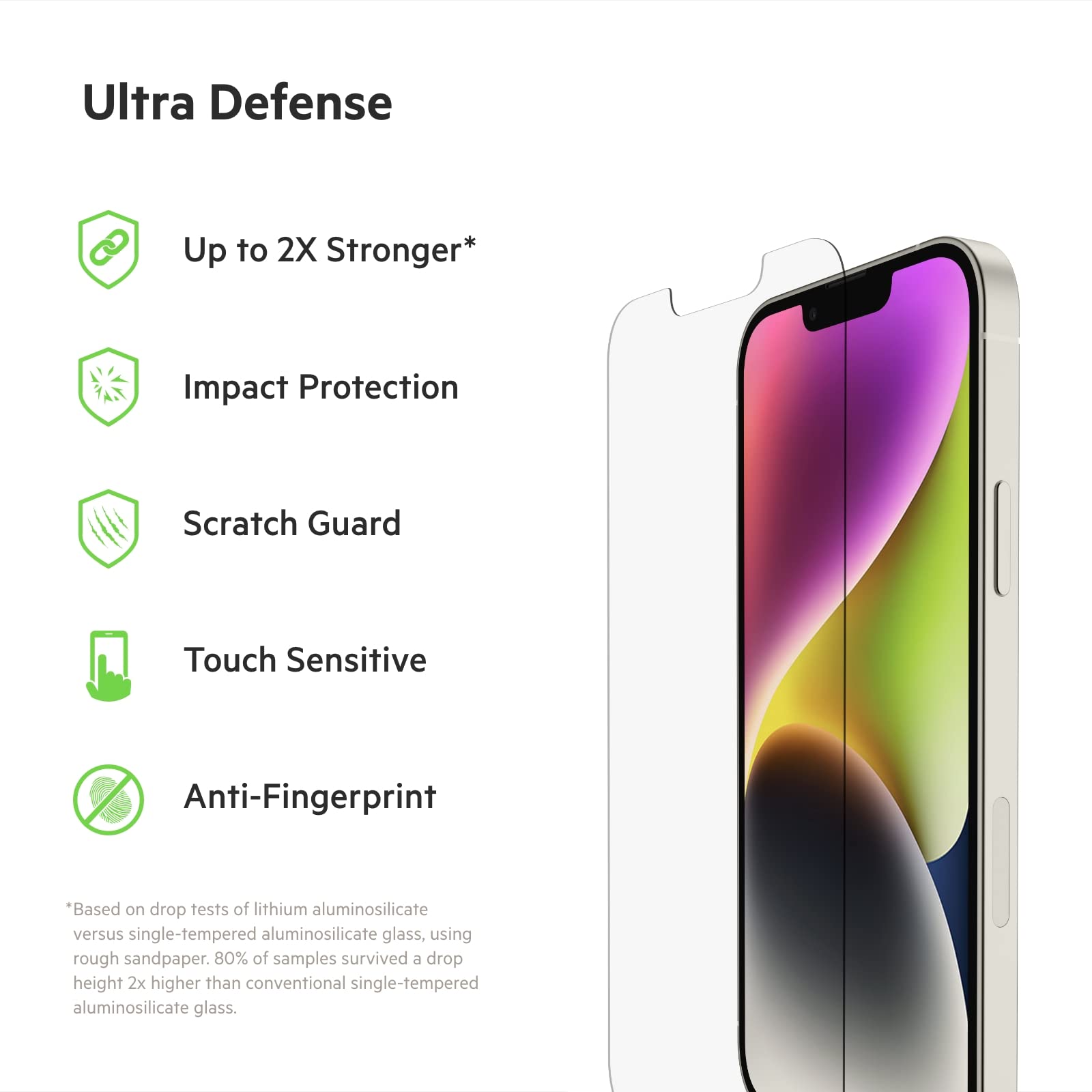 belkin-ultraglass-proteggi-schermo-per-iphone-17e-16e-14-13-13-pro-antimicrobico image 2