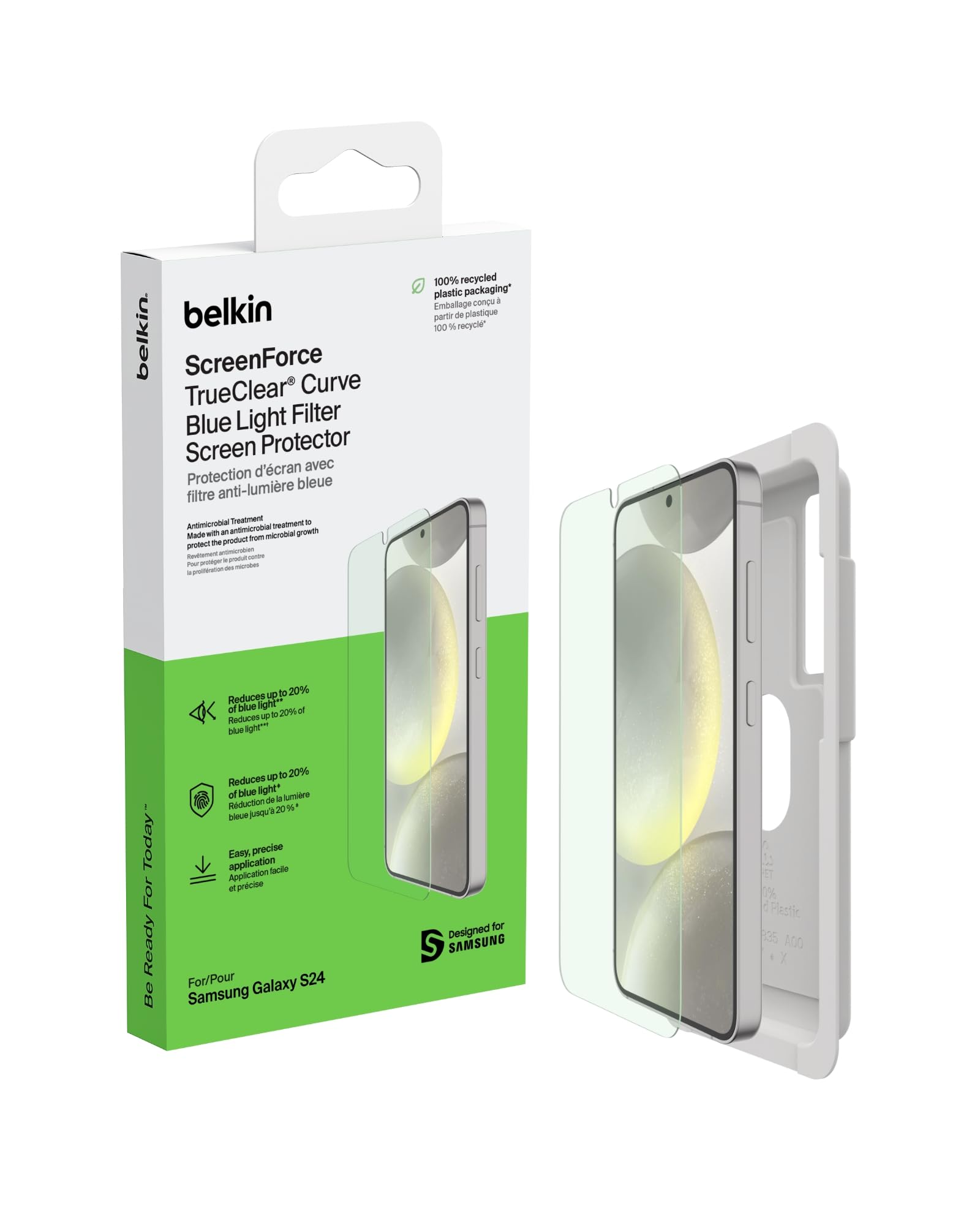 belkin-screenforce-trueclear-curve-pellicola-per-samsung-galaxy-s24-filtro-anti- image 2