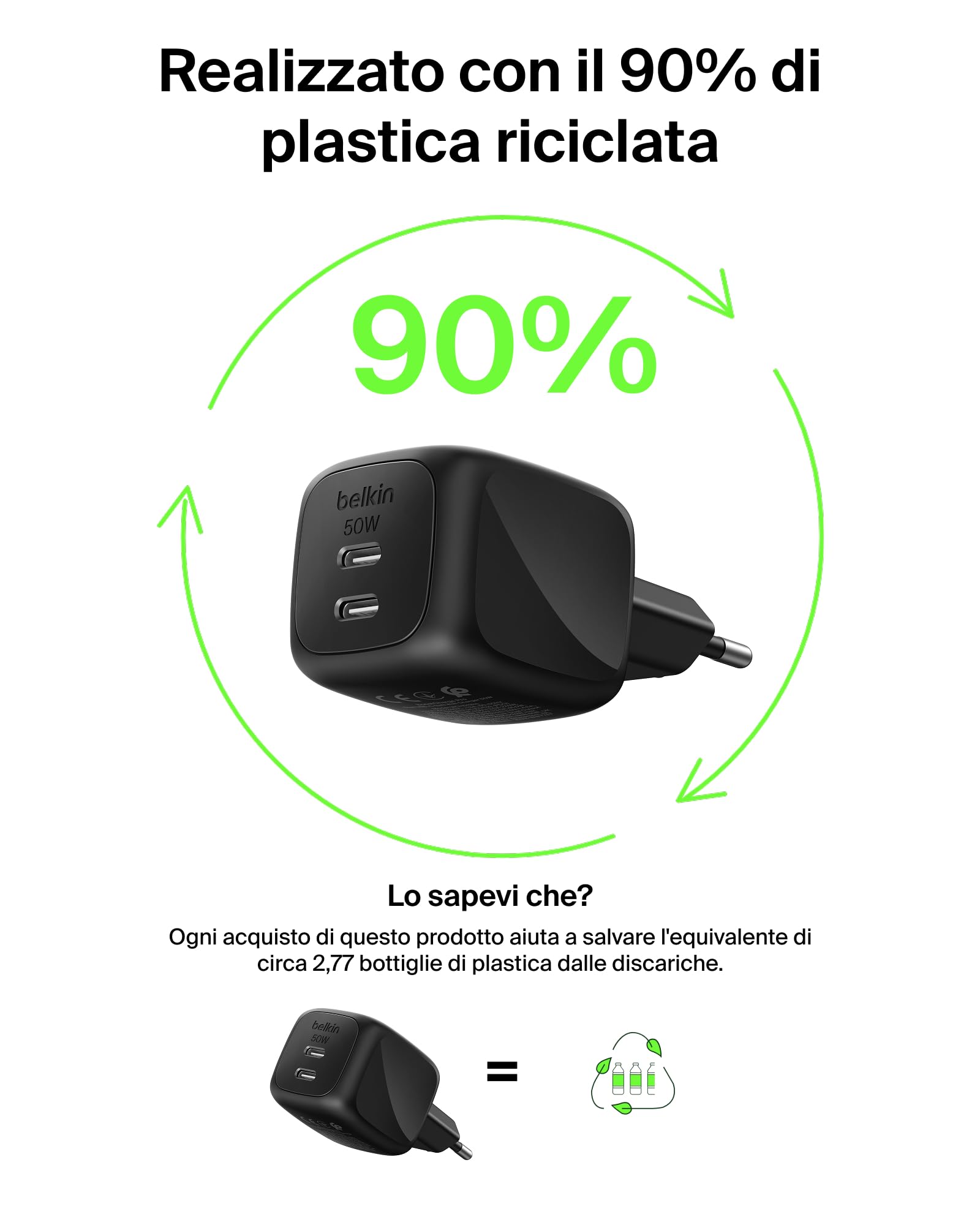 belkin-caricatore-usb-c-dual-porta-50w-gan-pd-3-1-ricarica-rapida-per-macbook-ip image 8