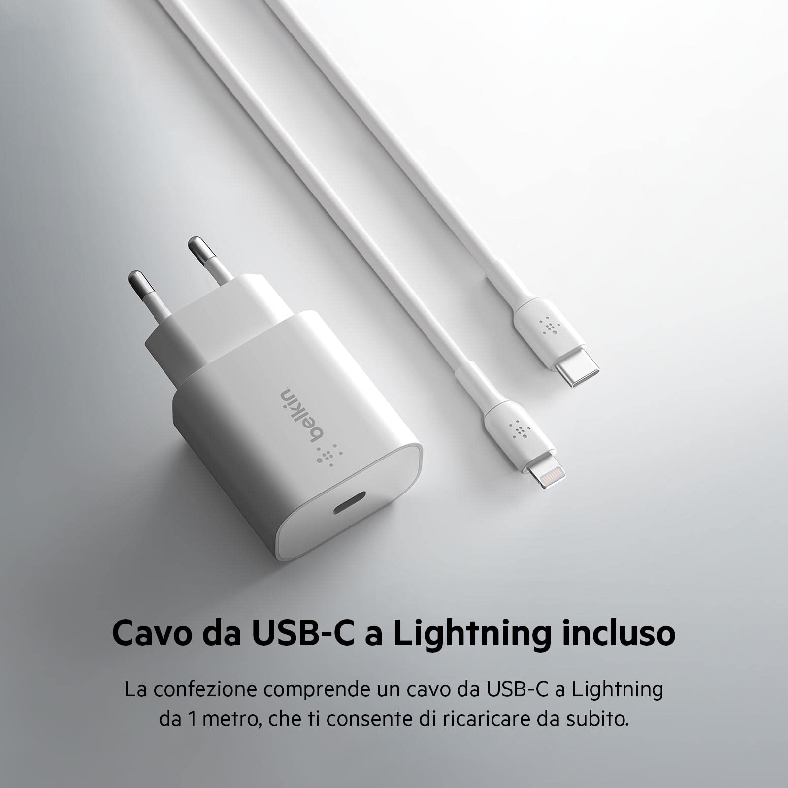 belkin-25-w-power-delivery-caricatore-usb-c-con-cavo-usb-c-lightning-incluso-ada image 2