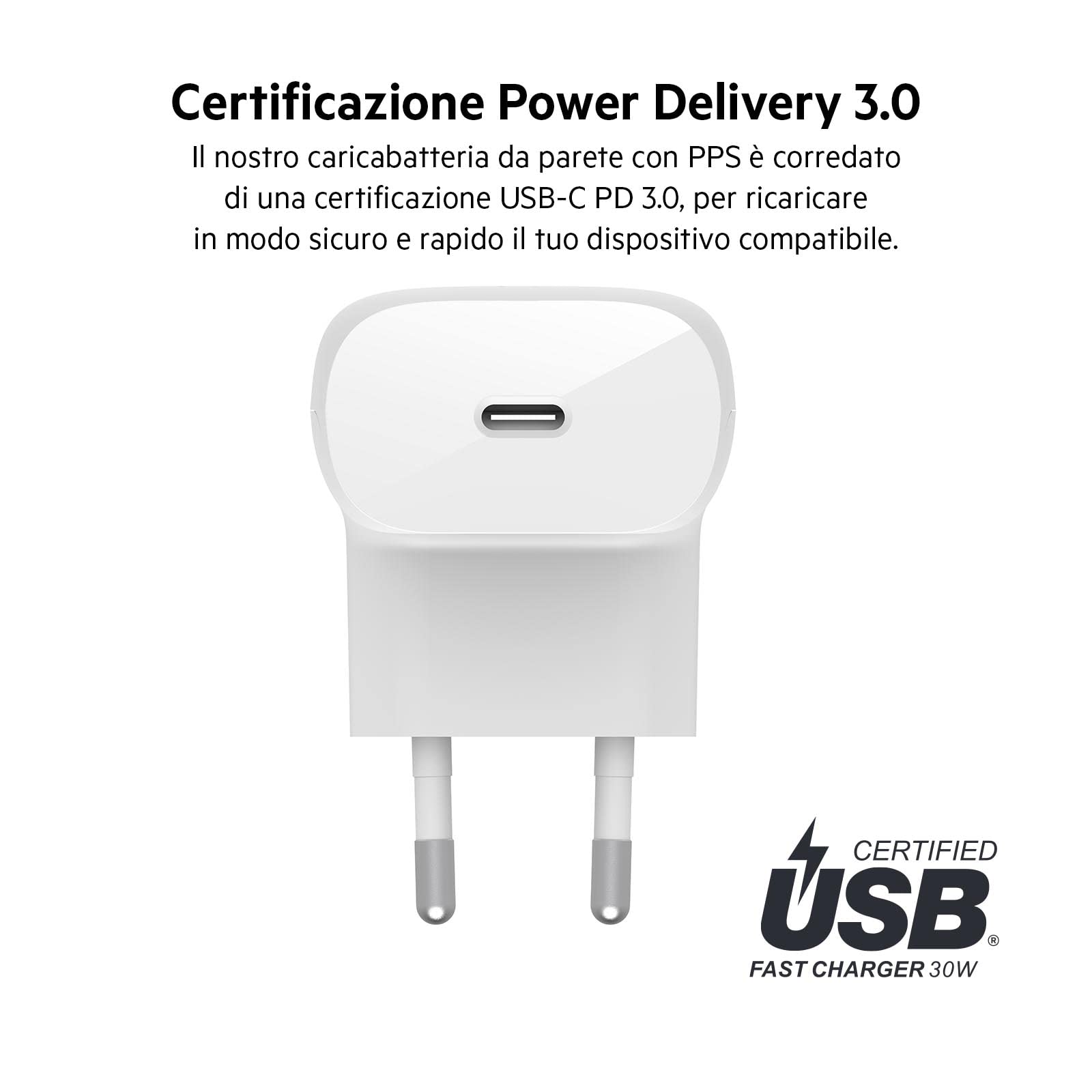 belkin-30w-usb-c-power-delivery-home-charger-caricatore-da-parete-usb-if-certifi image 4