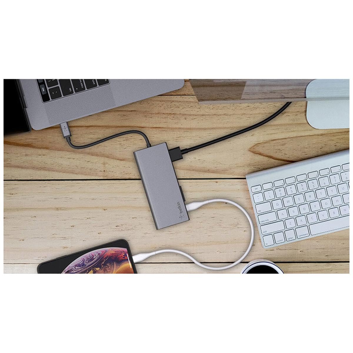 belkin-hub-multimediale-usb-c-con-cavo-usb-c-integrato-hdmi-4k-30hz-2-usb-a-giga image 6