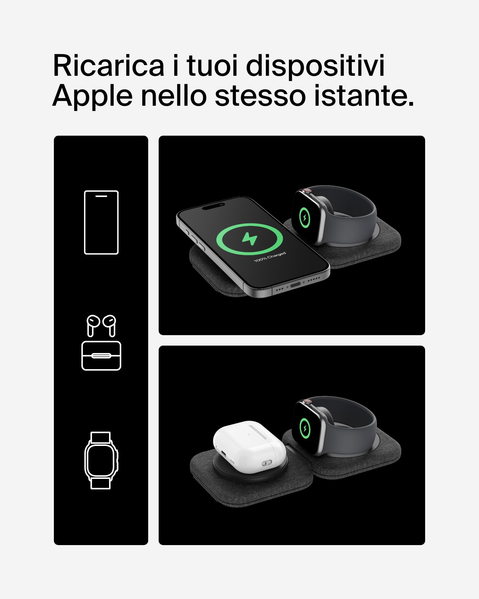 belkin-boostcharge-pro-tappetino-di-ricarica-magnetico-2-in-1-15w-pieghevole-qi2 image 5