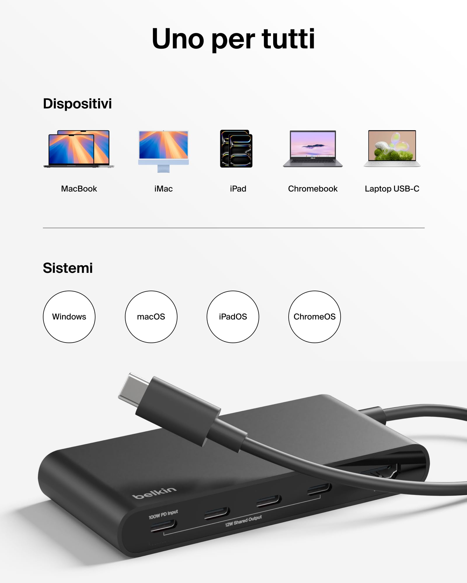belkin-hub-usb-c-5-porte-con-hdmi-4k-60hz-power-delivery-100w-dati-10gbps-dockin image 7